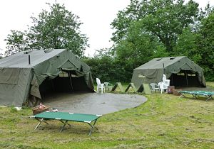 Army Tent Glamping in Derbyshire HDK